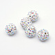 Perles en strass pavé d'argile polymère RB-Q197-10mm-14-1