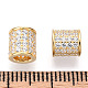 925 Sterling Silver Micro Pave Cubic Zirconia Beads STER-T004-89G-3