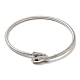 Alloy Round Snake Chain Necklaces NJEW-Z020-02P-2