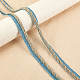 ポリエステルリボン  コスチューム用衣類ローブエッジストリップ  縫製アクセサリー  淡いターコイズ  5/8インチ（16mm）  約12.5m /バンドル OCOR-WH0057-12C-3