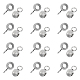 UNICRAFTALE 100pcs Rondelle Bail Beads Stainless Steel Hanger Links Textured Beads Bail Beads Hanger Connector Links for Pendant European Jewelry Making STAS-UN0005-49-1