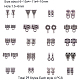 116 pièces 29 styles de bélières en alliage de style tibétain TIBE-PH0004-08-2