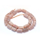 Frosted Natural Sunstone Beads Strands G-L552B-05-3