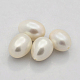 Halb gebohrtes Loch natürliche Süßwasserperlen Perlen PEAR-M008-01-1
