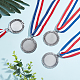 4 Stück Legierungsrohling-Medaille AJEW-FG0002-70P-3