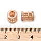 Crémaillère en laiton placage zircone cubique perles européennes KK-K349-05RG-3