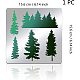 BENECREAT Pine Tree Stainless Steel Stencil Template DIY-WH0279-086-2