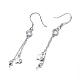 925 Sterling Silver Dangle Earring Findings STER-L057-057P-2