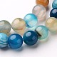 Chapelets de perles en agate à rayures naturelles/agates à bandes G-D845-01E-8mm-3
