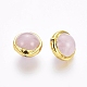 Perlas naturales de cuarzo rosa G-F633-31A-2