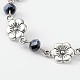 Chaînes de perles rondelles en verre fait main pour colliers fabrication de bracelets AJEW-JB00079-03-2