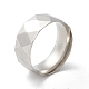 女性のための316リットルのステンレス鋼多面的な指輪  ステンレス鋼色  usサイズ7（17.3mm） STAS-O160-04-2