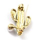 Spilla in lega di cactus con perla in resina JEWB-O009-02-2