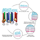 Titular de la medalla de hierro degradado de color AJEW-WH0254-47-4
