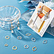 Sunnyclue 1 scatola 32 pezzi 4 stili cuore connettore fascino fascini cavi in acciaio inox geometrica ovale rombo anello di fascino fascino di collegamento per la creazione di gioielli charms braccialetto fai da te collana artigianato donne adulti STAS-SC0005-06-4