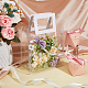 SUPERFINDINGS 15Pcs Clear Flower Bag with PU Handle Cuboid Bridesmaid Gift Wrap Bags Waterproof Bouquet Gift Bag Shopping Retail Merchandise Wrap Tote Bag for Wedding Party Birthday Christmas ABAG-FH0001-05-4