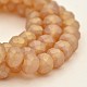Pearl Luster Plated Faceted Rondelle Glass Beads Strands EGLA-J081-6x4mm-PL01-1