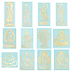 Olycraft 12 estilos tema budista pegatinas de aleación pegatinas de buda autoadhesivas pegatinas de metal dorado pegatinas de metal dorado para álbumes de recortes manualidades de resina diy decoración de botella de agua para teléfono DIY-OC0010-21-1