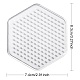 5x5mmDIYヒューズビーズに使用六角ABCプラスチックペグボード  透明  74x83x5mm DIY-YW0008-17-2