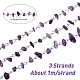 Sunnyclue 3 Stränge handgemachte natürliche Amethyst Chips Perlen Ketten für Halsketten Armbänder machen AJEW-SC0001-27-2