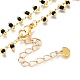 Laiton colliers de perles de verre X-NJEW-JN03135-03-3