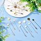 FINGERINSPIRE 40 Pcs 5 Colors Round Tray Brooch Pin Stick Brass Safety Pins Lapel Sticks with 10mm & 15mm Tray Brooch Pin Needle Suit Tie Hat Scarf Badge for DIY Costume Jewelry Making Accessories KK-FG0001-12-4