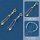PandaHall Elite 4Pcs 2 Colors Alloy & Brass Chain Extender with Cubic Zirconia FIND-PH0017-99-4