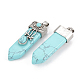Synthetic Turquoise Pendants G-S292-05D-2
