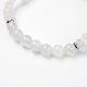 Natural White Moonstone Beads Stretch Bracelets BJEW-JB03374-03-2