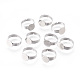 Componentes de anillos de dedo de 201 acero inoxidable ajustables STAS-I097-040B-1