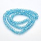 Chapelets de perles en rondelles facettées en verre électrolytique plaqué couleur AB GLAA-A024D-AB07-2