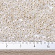 MIYUKIラウンドロカイユビーズ  日本製シードビーズ  （rr2351)シルバーラインの淡いクリーム色のオパール  2x1.3mm  穴：0.8mm  約1111個/10g X-SEED-G007-RR2351-4
