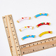 Dicosmétique 8 pièces 4 couleurs pack perles d'émail en alliage de placage ENAM-DC0001-33-3