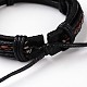 Adjustable Braided Cowhide Cord Bracelets BJEW-F179-07B-2