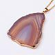 Natural & Dyed Agate Pendant Necklaces NJEW-JN01776-3