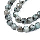 Jaspe de sésame naturel / perles de jaspe kiwi X-G-Q462-78-8mm-3