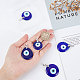 SUNNYCLUE 1 Box 5Pcs 5 Styles Glass Evil Eye Charm Lampwork Bead Charms Blue Hamsa Eyes Round Teardrop Charms for Jewelry Making Charm Women Adults DIY Crafts Necklace Earring Bracelet Supplies LAMP-SC0001-17-3