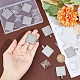Kit per la creazione di ciondoli in bianco fai da te unicraftale DIY-UN0004-93-4