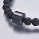 Colliers de perles de pierre de lave NJEW-K096-02-2