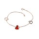 Bracelet à maillons en émail gourde porte-bonheur rouge pour femmes teen grils BJEW-BB56937-A-5