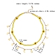 Glass Seed Braided Flower Double Layer Necklace NJEW-SW00015-01-7