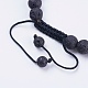 Bracelets réglables de perles tressées avec cordon en nylon BJEW-F308-57E-3