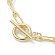 Bracelets à breloques en acier inoxydable doré 304 avec chaînes à trombones en laiton BJEW-JB10031-04-4
