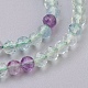 Chapelets de perles en fluorite naturel G-F568-134-3mm-3