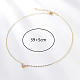 Goldene Halskette mit Herzanhänger aus Edelstahl für Damen WZ0134-2-2