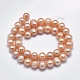 Fili di perle di perle d'acqua dolce coltivate naturali PEAR-F007-06-01-3