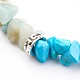 Chakra chips pierres précieuses naturelles et synthétiques bracelets de cheville perlés AJEW-AN00389-3