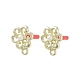 Rack Plating Golden Alloy with ABS Pearl Stud Earring Findings EJEW-B036-03G-04-1