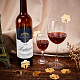 花のアクリルワイングラスチャームタグ  ワイングラスマーカー  結婚披露宴の装飾のため  ゴールド  39x39.5x1.5mm AJEW-WH0248-384B-4