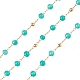 Chaîne de perles rondes en jade naturel teint CHS-C006-01F-1